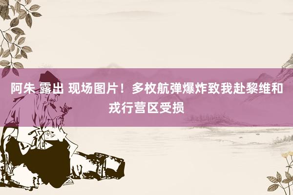 阿朱 露出 现场图片!多枚航弹爆炸致我赴黎维和戎行营区受损