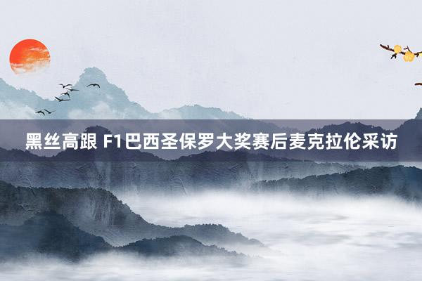 黑丝高跟 F1巴西圣保罗大奖赛后麦克拉伦采访