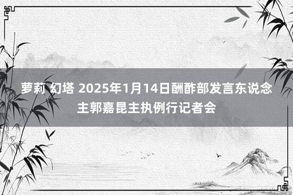 萝莉 幻塔 2025年1月14日酬酢部发言东说念主郭嘉昆主执例行记者会
