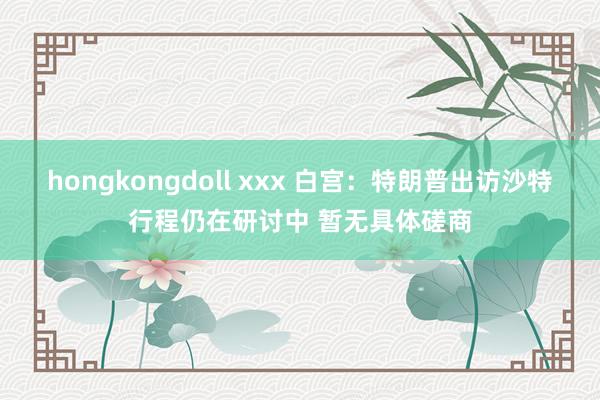hongkongdoll xxx 白宫：特朗普出访沙特行程仍在研讨中 暂无具体磋商