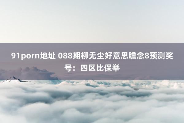 91porn地址 088期柳无尘好意思瞻念8预测奖号：四区比保举
