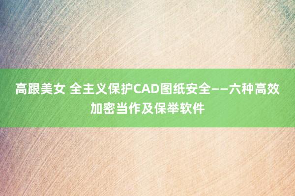 高跟美女 全主义保护CAD图纸安全——六种高效加密当作及保举软件