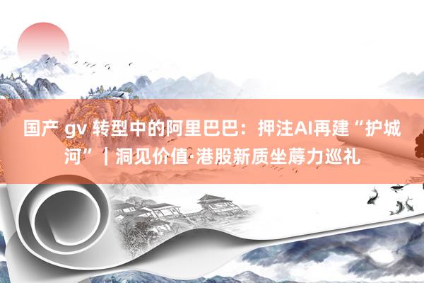 国产 gv 转型中的阿里巴巴：押注AI再建“护城河”｜洞见价值·港股新质坐蓐力巡礼