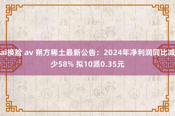 ai换脸 av 朔方稀土最新公告：2024年净利润同比减少58% 拟10派0.35元