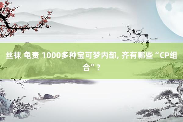 丝袜 龟责 1000多种宝可梦内部， 齐有哪些“CP组合”?
